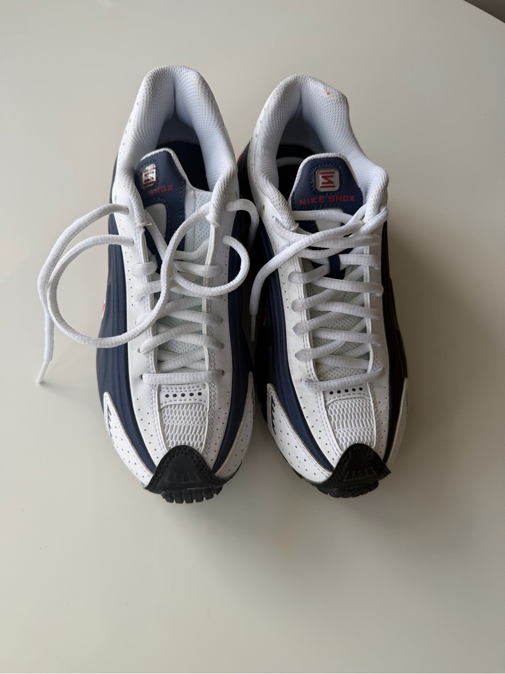 Nike Kids White and Navy Athletic Sneakers